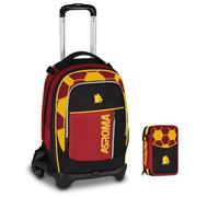 Trolley Jack-3WD Escuela Roma con mochila desmontable By Seven + Estuche de 3 pisos completo completo de papelería