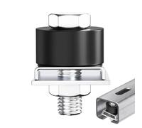 Trolley Roller Wheels Limit- Caucho + Acero | Tapón de | Reducción de Ruido Hardware de instalación rápida | Caucho Rolley Strut Channel Stopper | For Industrial Factory Warehouse Garage