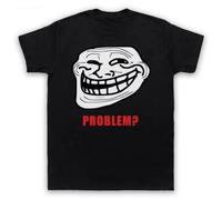 Trollface Rage Comic Funny Troll Joke Internet Mens T-Shirt Black XXL