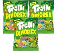 Trolli Dino Rex - 3 x 150 g - Gomitas de frutas con forma de dinosaurio - Surtido de caramelos para niños y adultos