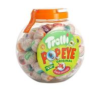 Trolli Tarro 60 Uds - Gominolas Rellenas con Centro Líquido - Flavor Fruit Mix, Kiss Strawberry, Flavor Bomb Glumies y Pop Eye - Chuches Sabor Frutas Variadas (TARRO POP EYE)