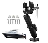 Trolling Motor Stabilizer Mount, Trolling Motor Support, Aluminum Alloy 360 Degree Adjustable Heavy Duty Shaft Support Clamp For Angling And Speedboat Stabilization, 10.5x5x14.7cm