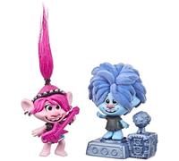 TROLLS DreamWorks World Tour Rock City Bobble con 2 Figuras, 1 con Bobble Action Plus Base, Juguete Inspirado en la película, World Tour