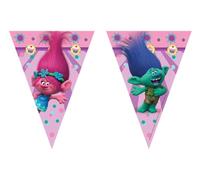 Trolls - Guirnalda, 9 banderines, 2.3 m (Procos 6887022) , color/modelo surtido