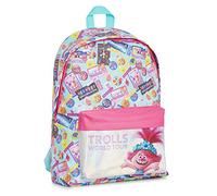 Trolls - Mochila escolar para niñas y niños, mochila con diseño holográfico Poppy Troll, perfecta para la escuela o viajes, mochila oficial Trolls World Tour, regalos para niñas y niños