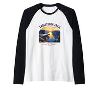 Trolltunga Trail Noruega Senderismo Fiordo Atardecer Camiseta Manga Raglan