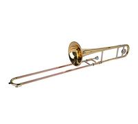 Trombón Ajustable Latón Lacado Oro Latón Instrumento De Viento Adulto Principiante Examen Práctica Rendimiento General
