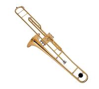 Trombón Alto Con Válvulas De Pistón, Cuerpo De Latón Lacado En Oro De Grado Popular, Con Estuche De Almacenamiento Y Boquilla Trombón Para Principiantes