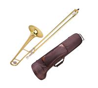 Trombón Alto De Cuerpo De Latón, Instrumento B, Trombón Plano Para Adultos Con Estuche De Almacenamiento Y Accesorios Trombón Para Principiantes