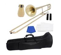 Trombón Alto En Si Bemol Trombón Alto En Si Bemol Dorado Chapado En Latón Kit De Instrumentos Para Principiantes