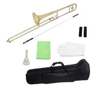 Trombón Alto En Si Bemol Trombón Alto Sib Profesional Lacado En Oro Llave Si Latón Con Caja Y Piezas Del Instrumento