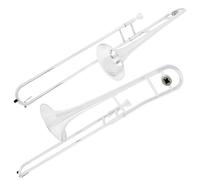 Trombón Alto En Si Bemol Trombón De Varas Alto En Sib Apto Para Principiantes Instrumento Chapado En Latón En Sib Con Kit De Guantes(Trombon)