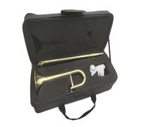 Trombón Alto En Si Bemol Trombón En Si Bemol De Latón Plateado Con Estuche Y Guantes Para Instrumentos De Viento