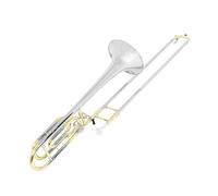 Trombón Alto En Si Bemol Trombón Tenor Sib Fa Con Tubo Dorado Y Correa De Afinación Instrumento Musical De Latón Profesional