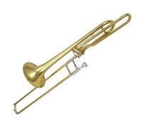 Trombón Change Picth Trombón En Sib/Fa De Latón Lacado En Oro Con Estuche Y Boquilla Trombón Para Principiantes