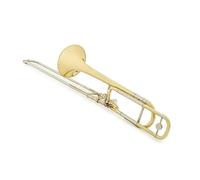 trombón Conjunto De Trombón En Sib/Fa De Latón Amarillo Con Casco Y Boquilla