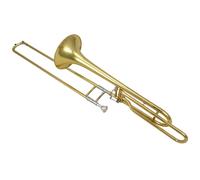 Trombón De Cambio De Tono De Latón Lacado En Oro Niquelado Trombón Con Llave En Sib/Fa Con Estuche Y Accesorios Trombón Para Principiantes