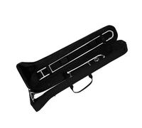 Trombón Principiante Trombón De Varas Alto En Si Bemol Para Principiantes Chapado En Latón Con Guantes Y Kit De Limpieza(Silver trombone set)