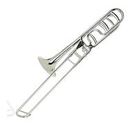 Trombón Principiante Trombón Tenor De Plástico En Si Bemol Para Principiantes Y Profesionales(Silver-plated)