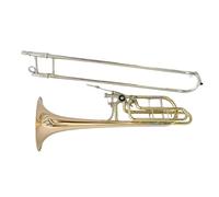 trombón profesional Instrumento De Trombón Profesional Bb/F/G/D Trombón Con Llave Campana De Cobre Dorado Trombón Bajo Lacado En Oro