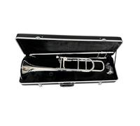 Trombón tenor en B Flat Bb F Key Silver Tuning Slide instrumento musical trombón