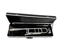 Trombón tenor en B Flat profesional Bb F Key Silver Tuning Slide instrumento musical trombón