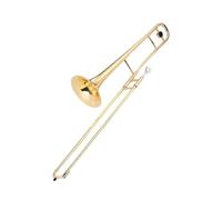 Trombón Trombón Alto En Latón Dorado En Si Bemol Con Boquilla Y Guante