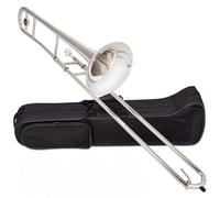 trombón Trombón Alto En Si Bemol Trombón Tenor Trombón De Tono Variable Metales Para Principiantes Y Examen De Calificación(Tenor trombone nickel-plated)
