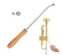 Trombone Dent Removal | Trumpet Repair Tool Set with Wooden Handle,Instrument Care with Wooden Handle Maintenance Kit for Cylinder Mouthpiece Brass Wind Saxophone