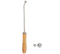 Trombone Maintenance Roller, Trumpet Repair Tool, Wind Instrument Cleaning Kit, Stainless Steel with Solid Wood Handle, Daily Care for Home Classroom Use, 9.21x0.83 Inches, 48g