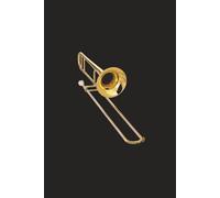 Trombone Notebook: 6"x9" matt black paperback journal - 120 lined pages - orchestra / jazz / brass band