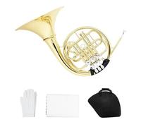 Trompa Francesa BB Single French Horn Trompa Francesa De 3 Llaves Chapada En Oro En Sib Dividida De Doble Con Estuche Y Piezas