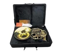 Trompa Francesa BB Single French Horn Trompa Francesa De Cuerpo Dividido Doble Con Cuatro Llaves En Tono Sib Y Fa Lacada En Oro Y De Rendimiento Profesional