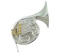 Trompa Francesa BB Single French Horn Trompa Francesa De Rendimiento Profesional Doble 4 Llaves Afinación En F Afinación En Bb Plateada Con Estuche De Accesorios