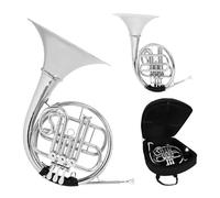 Trompa Francesa BB Single French Horn Trompa Francesa En Sib Cuerpo De Latón Plateado Instrumento Musical De 3 Teclas Con Estuche