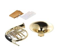Trompa Francesa De Una Hilera De 3 Teclas, Tono Bb, Latón, Laca Dorada, Trompa Dividida, Instrumento Con Boquilla kit de trompa francesa