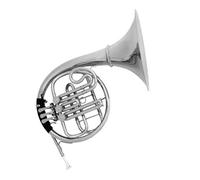 Trompa Francesa De Una Sola Dividida De Tres Teclas De Calidad Profesional En La Tonalidad De Si Bemol Adecuada Para Interpretaciones Educativas Trompa Principiantes(Silver)