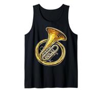 Trompa Francesa Instrumento Musical Motivo Ilustración Cuerno francés Camiseta sin Mangas