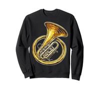 Trompa Francesa Instrumento Musical Motivo Ilustración Cuerno francés Sudadera