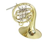 Trompa francesa Trompa de metal instrumento de viento tono Si bemol 3 llaves material lacado dorado