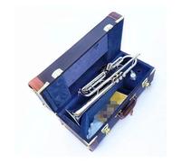 Trompeta Bb De Calidad, Instrumentos Musicales De Latón, Trompeta Bb Plateada Con Boquilla, Funda Para Guantes