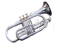 Trompeta Bb Flat Cornet Instrumento Trompeta Plateada Con Boquilla Y Estuche De Transporte Instrumento Musical Profesional (Color : Silver and gold)