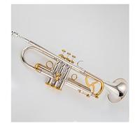 Trompeta Bb Para Estudiantes, Instrumentos Musicales De Trompeta Profesional Chapada En Plata De Latón Plano B