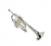 Trompeta Con Llave En C Niquelada De Grado Popular, Instrumento Musical De Trompeta Profesional De Acero Inoxidable