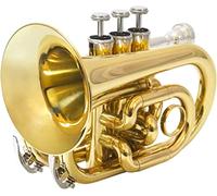 Trompeta de Bolsillo, Mini Trompeta Profesional B-Flat Palm Número Mini Trompeta de Bolsillo Instrumento Musical Niños Estudiantes Principiantes for Jugar