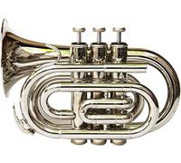 Trompeta de Bolsillo, Mini Trompeta Profesional B-Flat Palm Número Mini Trompeta de Bolsillo Instrumento Musical Niños Estudiantes Principiantes for Jugar