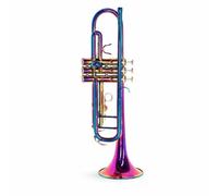Trompeta de Bronce Instrumento de Viento Barítono Acabado Nacarado Que la Presencia Tonos Cálidos y Resonantes Válvulas Precisas con Estuche y Guantes Adecuada para Estudio Orquesta Desfiles