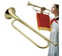 Trompeta de caballería de corneta - Instrumento de latón de corneta retro | Trompeta de llamada de corneta de caballería Instrumento de latón | Instrumento musical retro estándar para principiantes