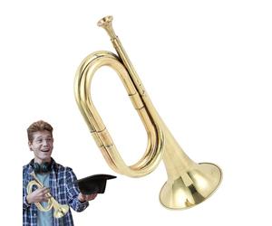 Trompeta de caballería de latón - Instrumentos de viento de latón - Trompeta de juguete | Trompeta dorada, Instrumentos musicales para pandilla y orquesta, Trompeta de caballería de moda para orquesta
