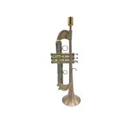 Trompeta De Cobre Fósforo Bb B Instrumento Musical Duradero Pintado En Oro Y Latón Plano Con Boquilla Guantes Funda Con Correa